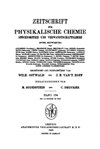 ZEITSCHRIFT FUR PHYSIKALISCHE CHEMIE-STOCHIOMETRIE UND VERWA
