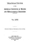 TRANSACTIONS OF THE AMERICAN INSTITUTE OF MINING AND METALLU