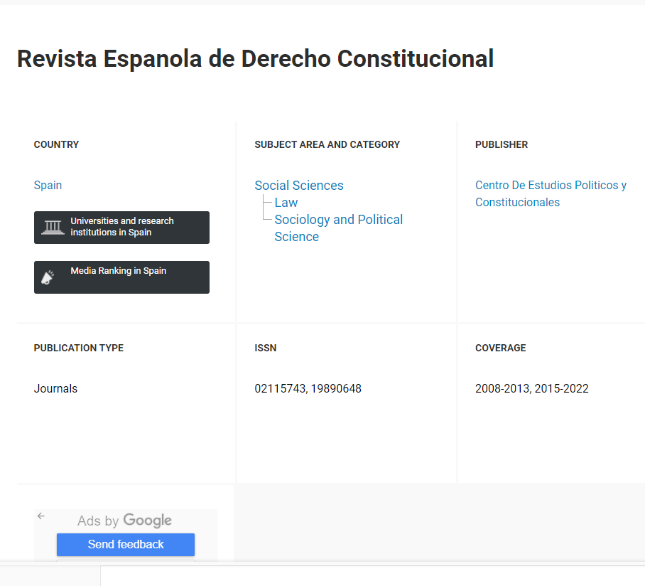 Revista Espanola de Derecho Constitucional