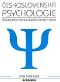 CESKOSLOVENSKA PSYCHOLOGIE