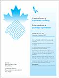 CANADIAN JOURNAL OF EXPERIMENTAL PSYCHOLOGY-REVUE CANADIENNE