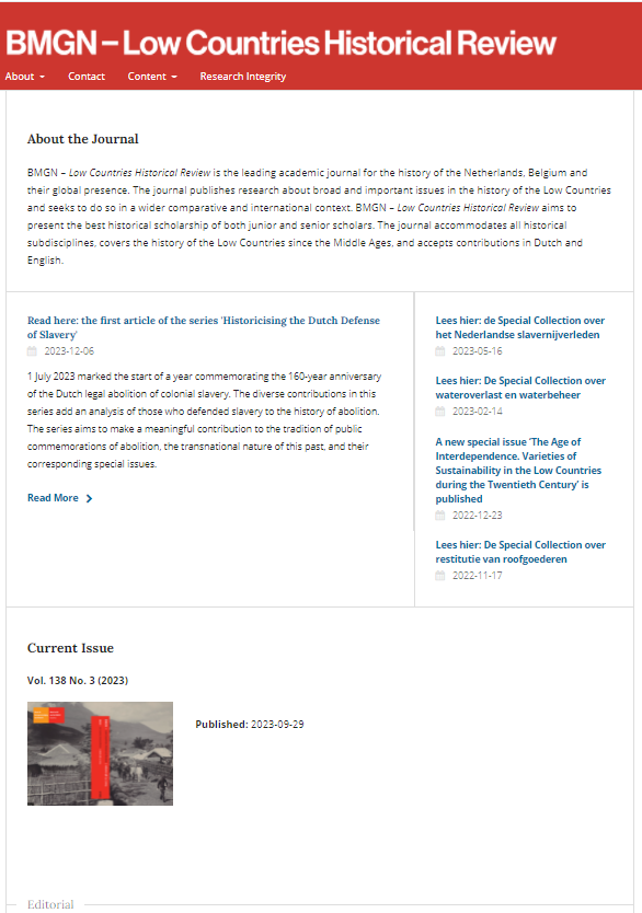 BMGN-The Low Countries Historical Review