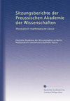 SITZUNGSBERICHTE DER PREUSSICHEN AKADEMIE DER WISSENSCHAFTEN