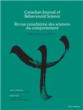 CANADIAN JOURNAL OF BEHAVIOURAL SCIENCE-REVUE CANADIENNE DES