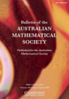 <b>BULLETIN OF THE AUSTRALIAN MATHEMATICAL SOCIETY</b>